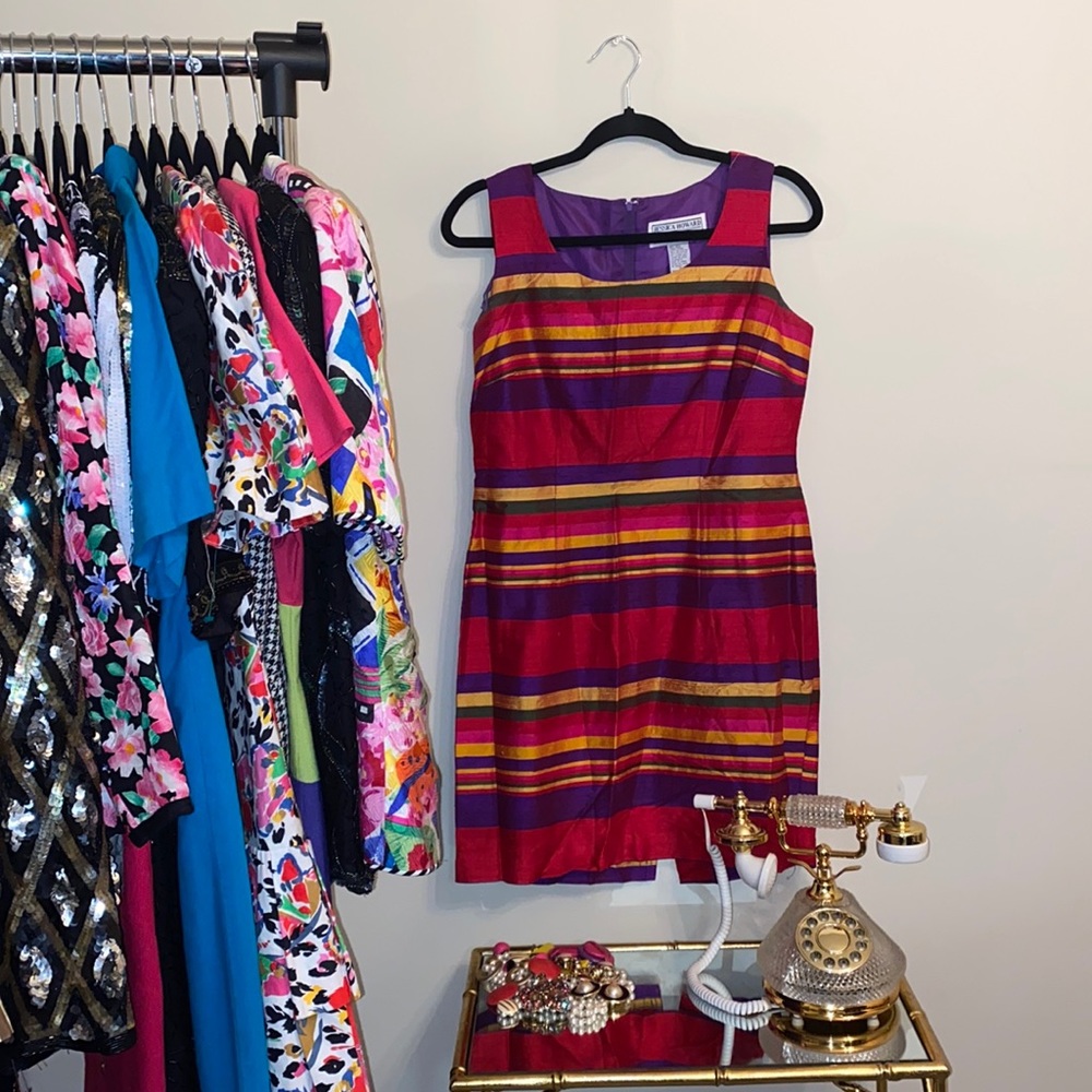 Vintage Jessica Howard Petite Dress💕💜💚💛